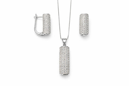 Dainty Silver Pendant Set
