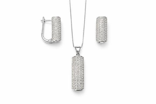 Dainty Silver Pendant Set
