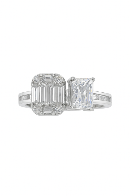 Twilight Diamond Silver Ring