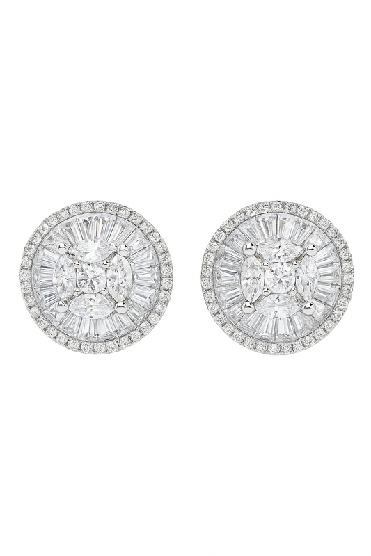 LUXE RADIANCE STUDS SILVER EARRINGS