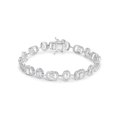 A Lustrous-Diamond-Silver-Bracelet