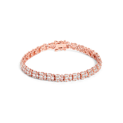 Chic-Rose-Gold-Diamond-Tennis-Bracelet