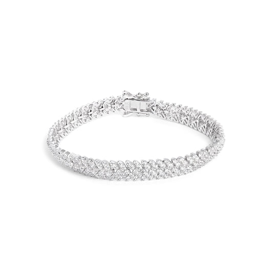 Elegant-Diamond-Silver-Tennis-Bracelet