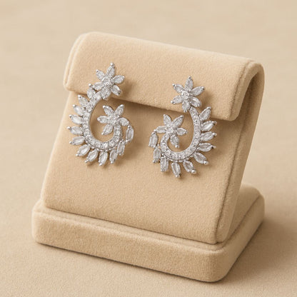 Silver Flare Earrings