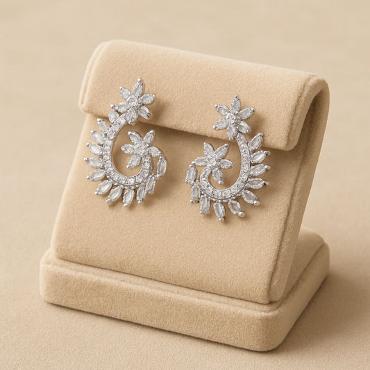 Silver Flare Earrings