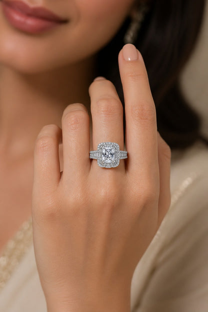 Pure Grace Solitaire Silver Ring