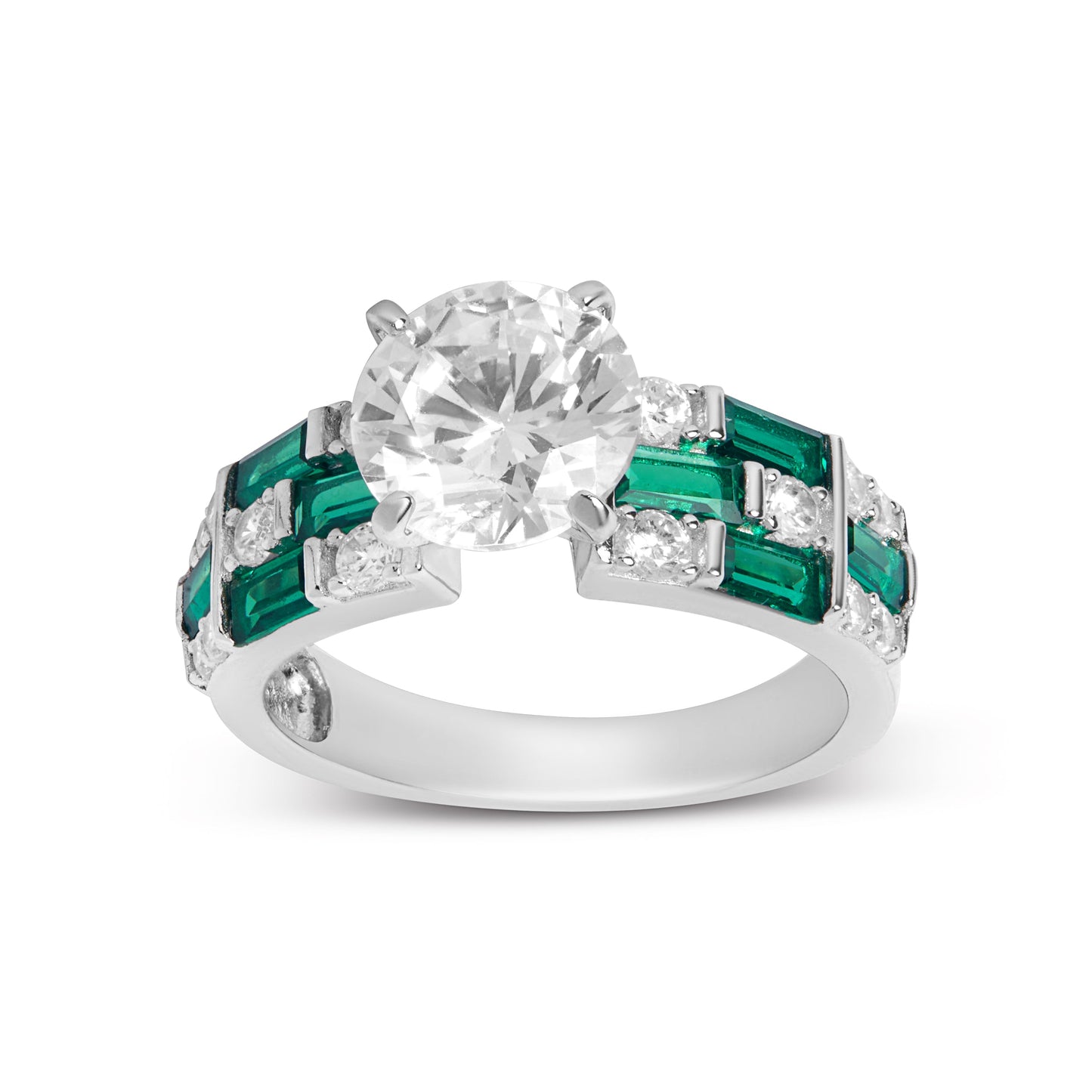 Elegant Solitaire Silver Ring