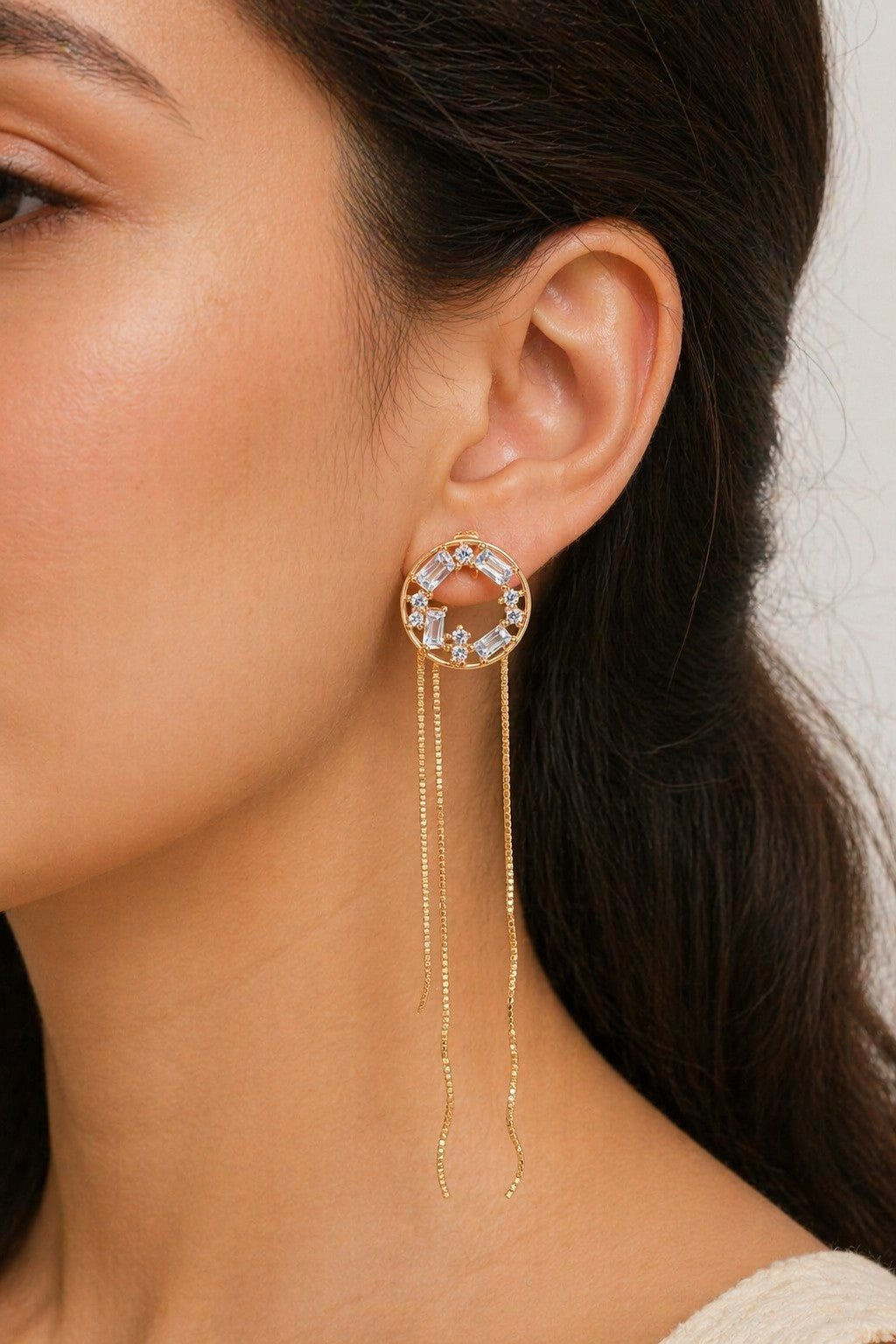 Nova Rosegold Studs Silver Earrings