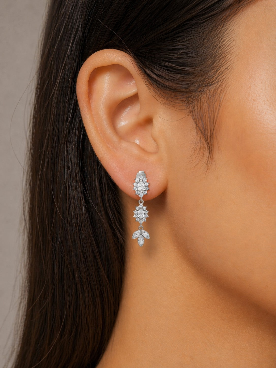Pure Drop Silver Earrings