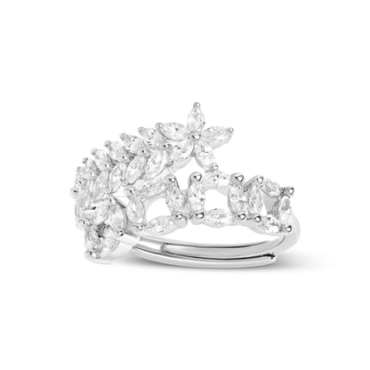Charming Silver Diamond Ring