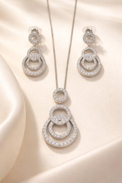 Elegant Silver Pendant Set