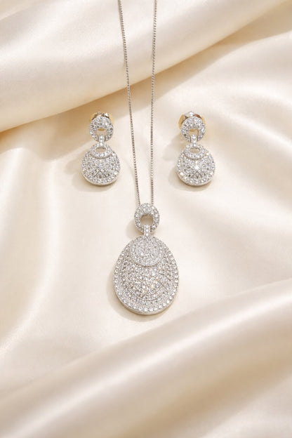 Royal Silver Pendant Set