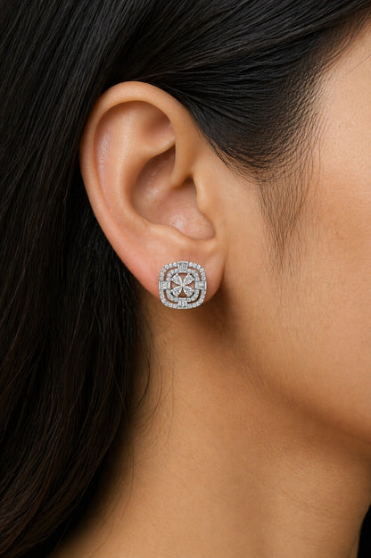 Stunning Studs Silver Earrings