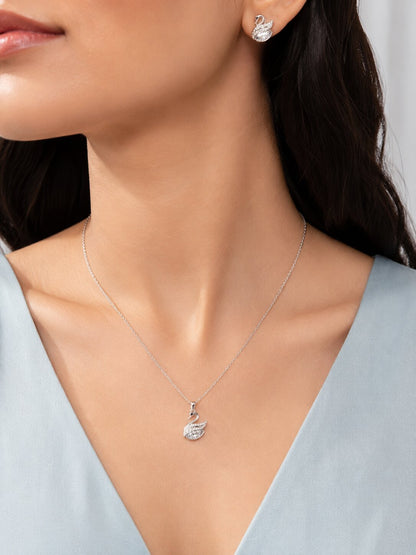 Lunara Swan Pendant Set