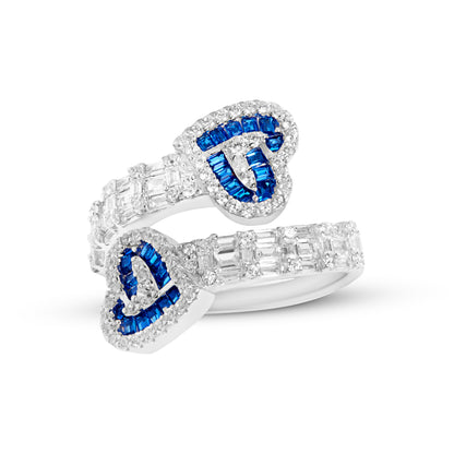 Silver Diamond Toi-Moi Ring