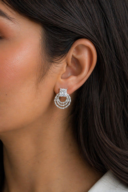 Silver Prism Studs