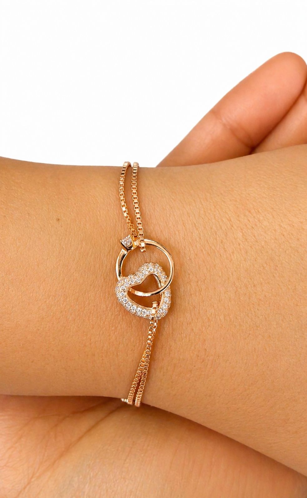 Rosegold Chic Silver Bracelet