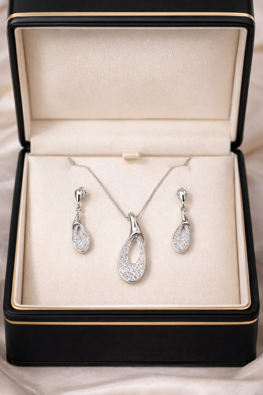 Classic Silver Pendant Set