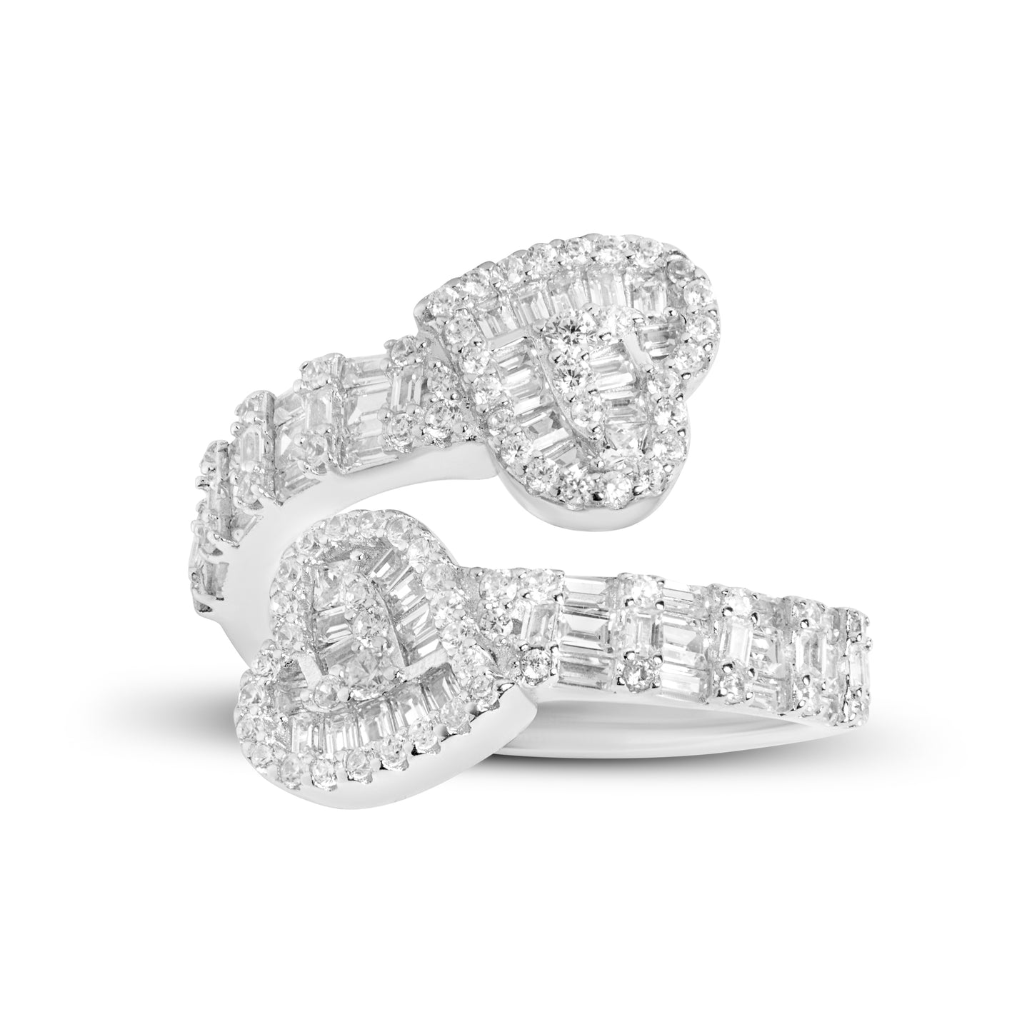 Silver Diamond Toi-Moi Ring
