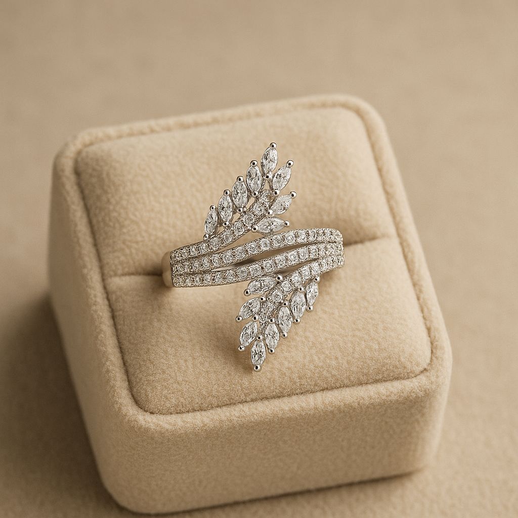 Mirage Diamond Silver Ring