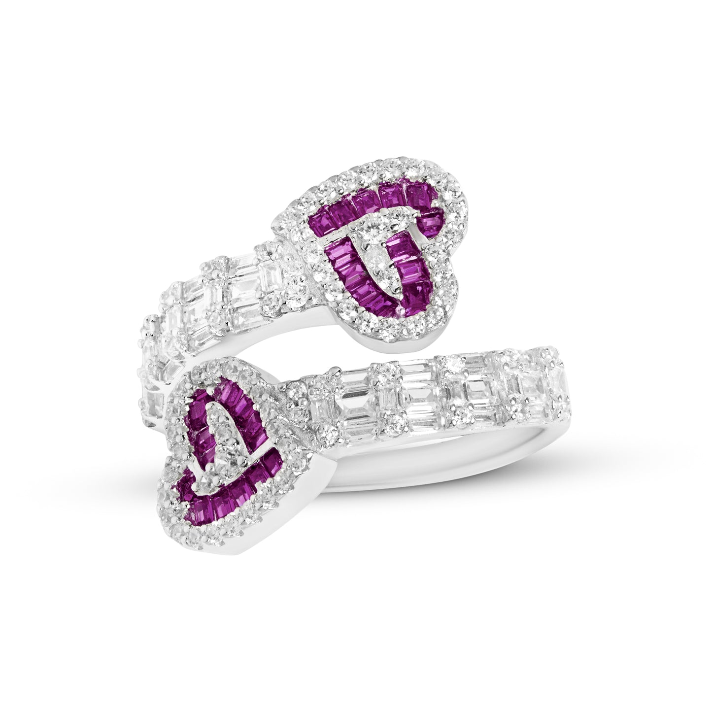 Silver Diamond Toi-Moi Ring