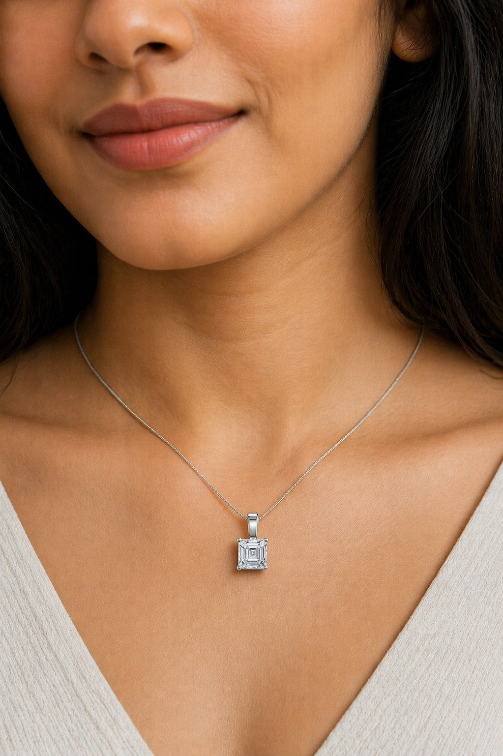 Classic Cushion Silver Pendant