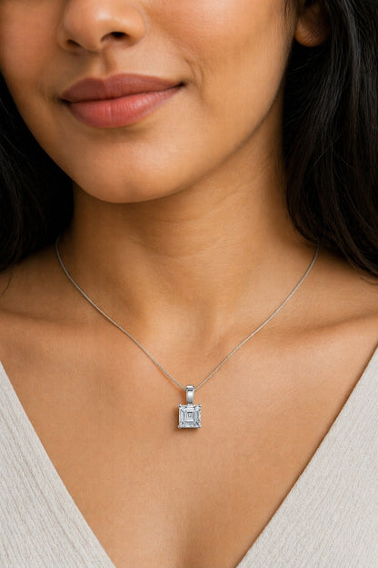 Classic Cushion Silver Pendant