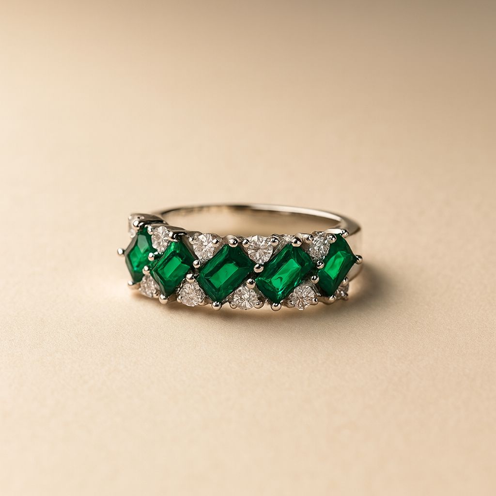 Luxe Peacock Silver Ring