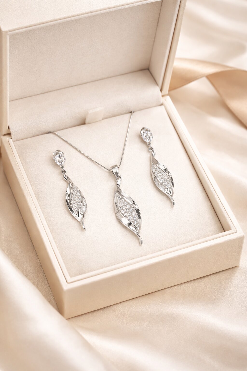 Divine Silver Pendant Set