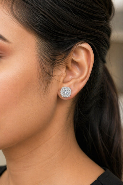 Silver Gleam Studs