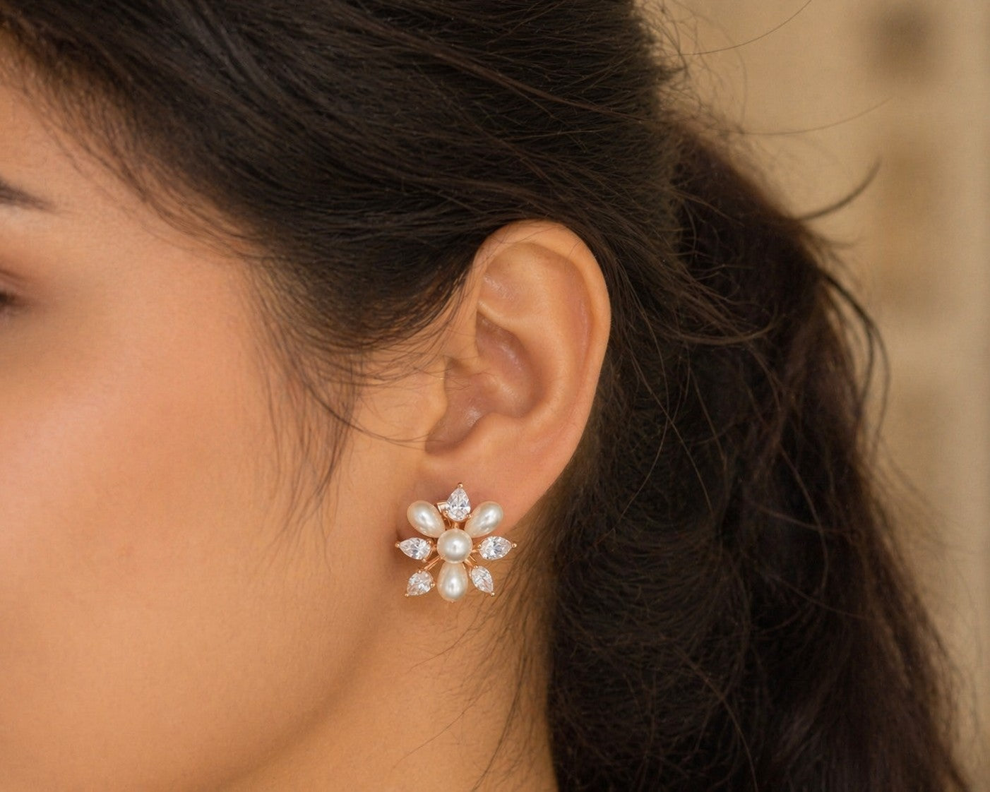 Pearl Cascade Silver Earrings