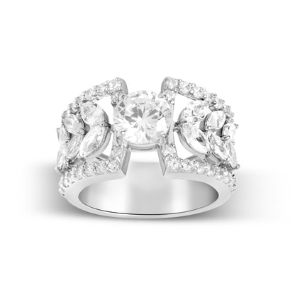 Divine Solitaire Silver Ring