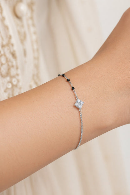 Classic Mangalsutra Silver Bracelet