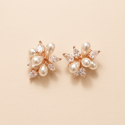 Pearl Cascade Silver Earrings