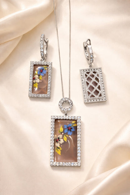 Grace Shine Silver Pendant Set
