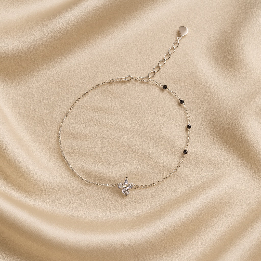 Classic Mangalsutra Silver Bracelet