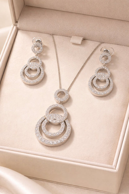 Elegant Silver Pendant Set