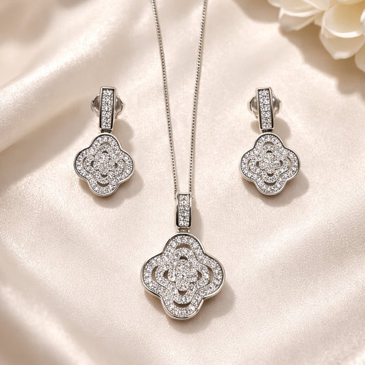 Luxury Silver Pendant Set