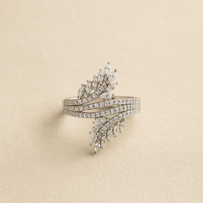 Mirage Diamond Silver Ring