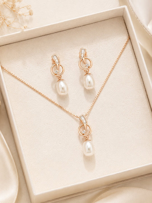 Pearl Elan Pendant Set