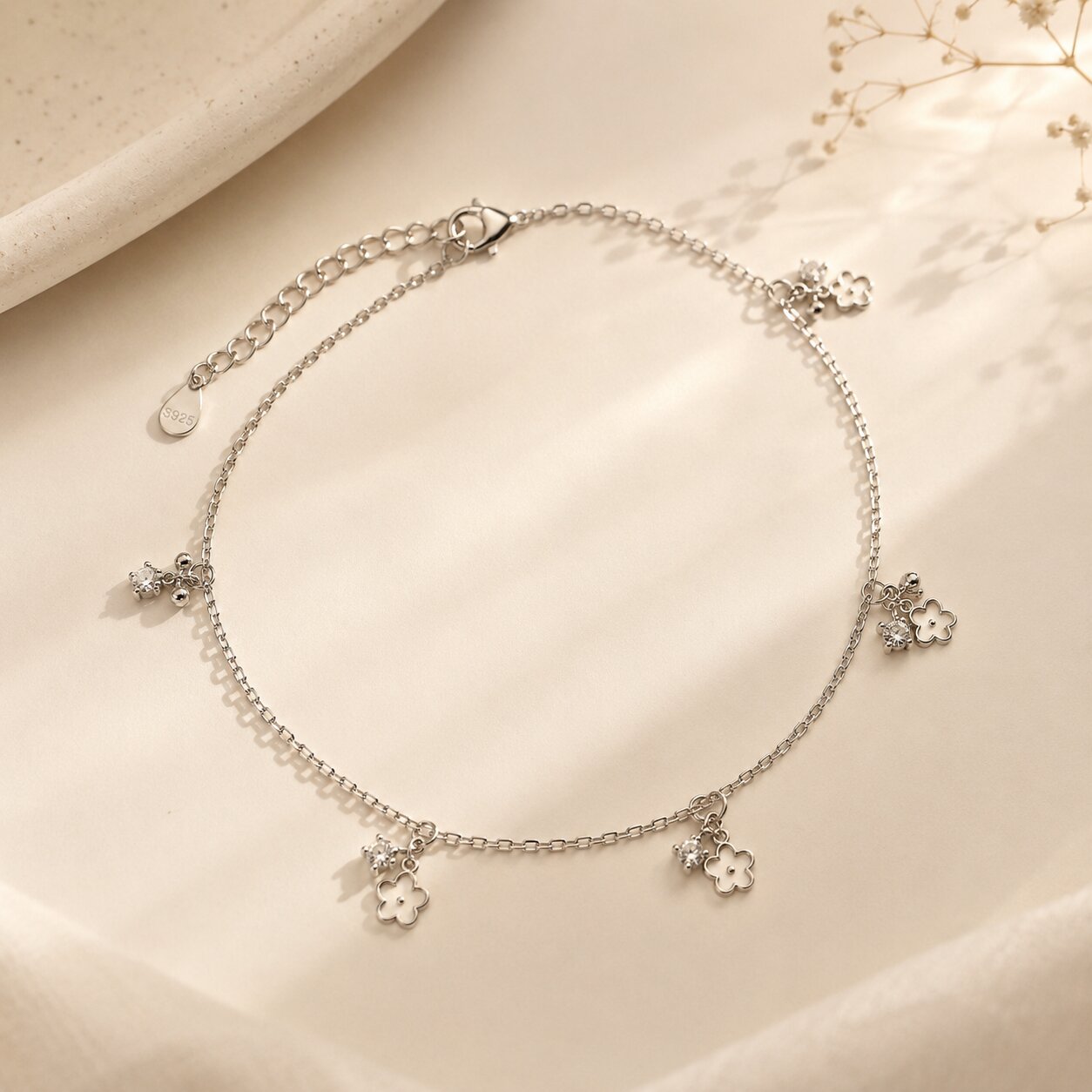 Moonflower Whisper Anklet