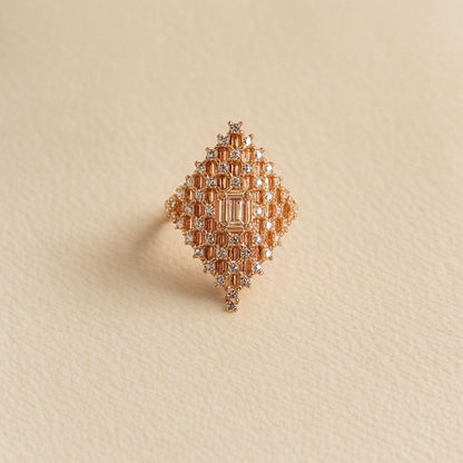 Royal Rosegold Silver Ring
