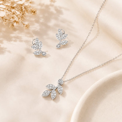 Velora Leaf Pendant Set