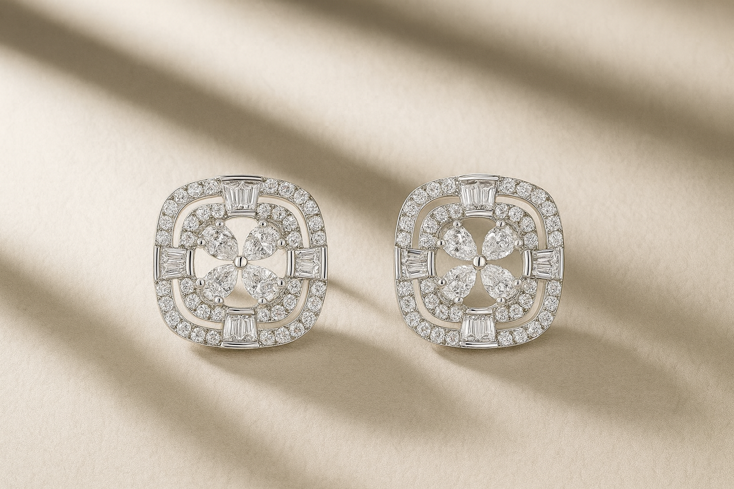 Stunning Studs Silver Earrings