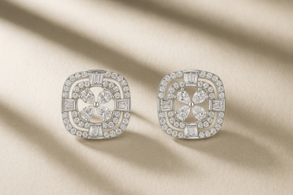 Stunning Studs Silver Earrings