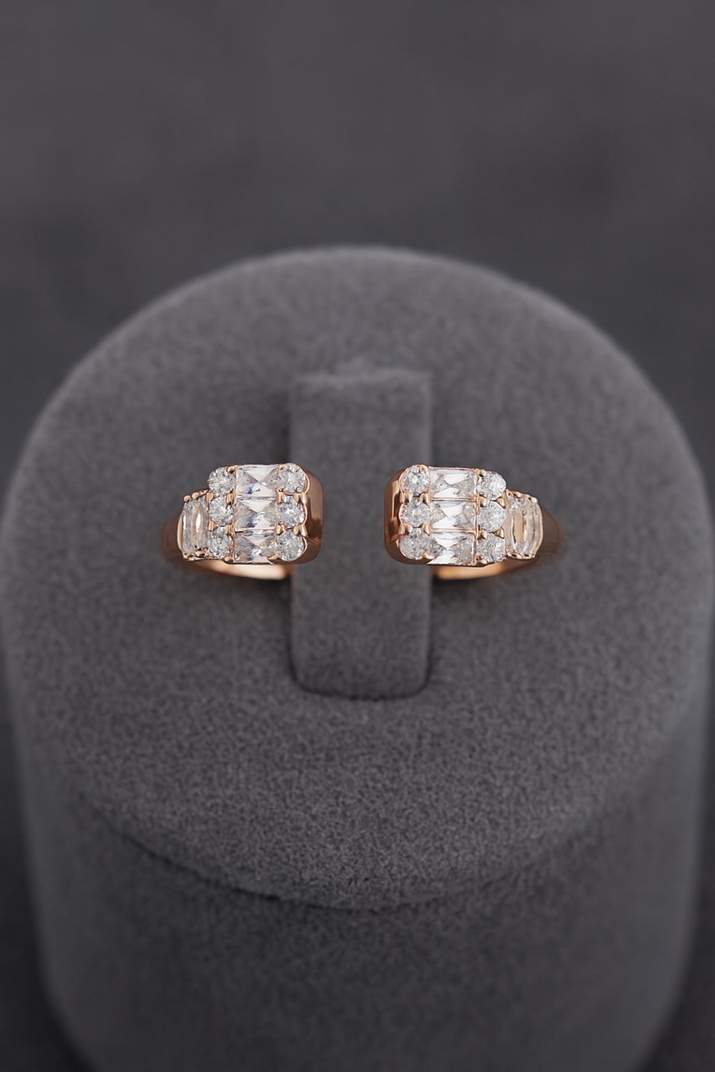 Luna Rosegold Silver Ring