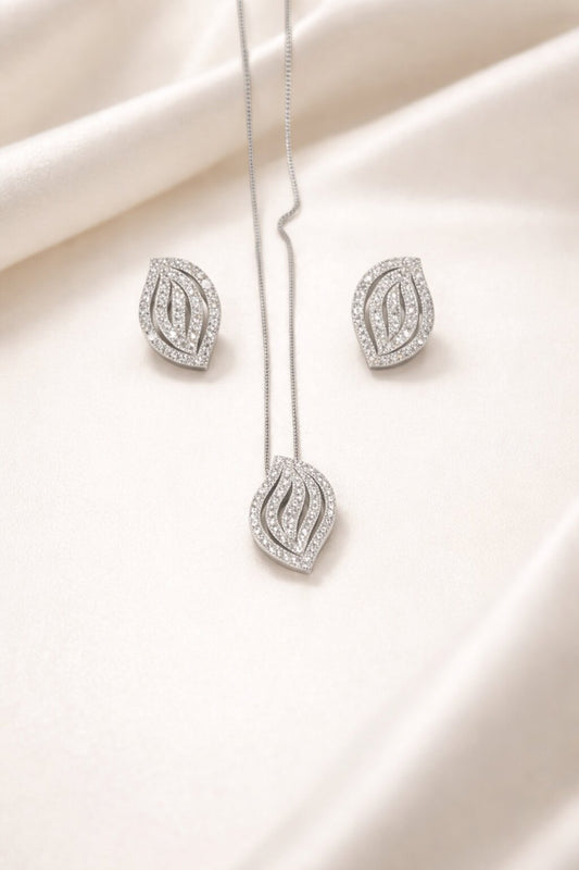 Premium Silver Pendant Set