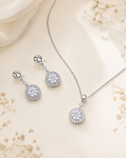 Diora Halo Pendant Set