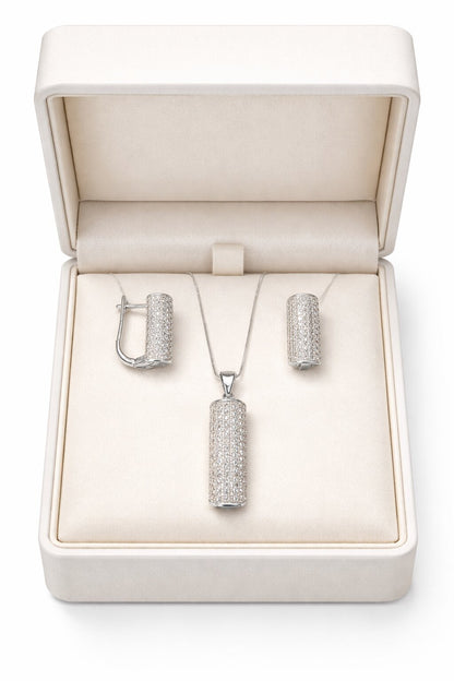 Dainty Silver Pendant Set