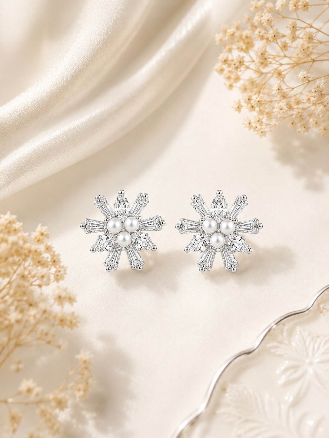 Starlit Pearl Studs